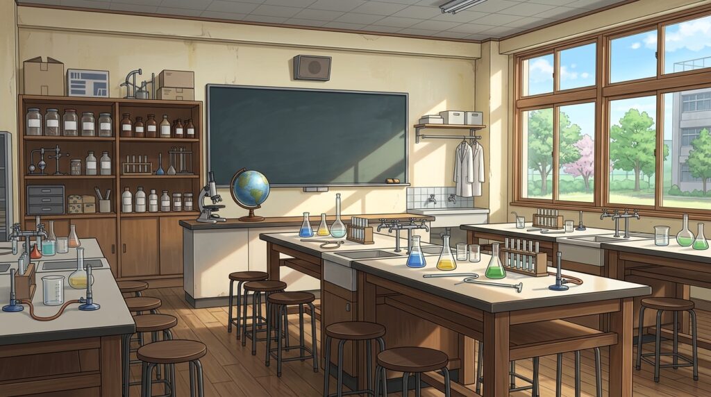 理科室の背景イラスト(昼)